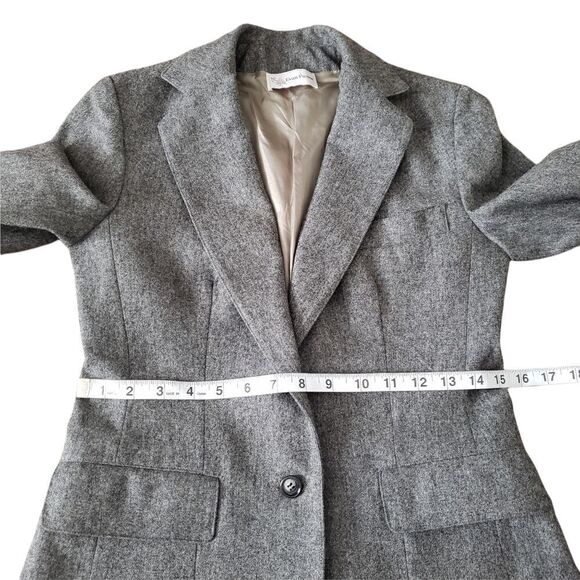 Evan Picone ILGWU 100% Wool Gray Blazer Sz 6 - Picture 9 of 17